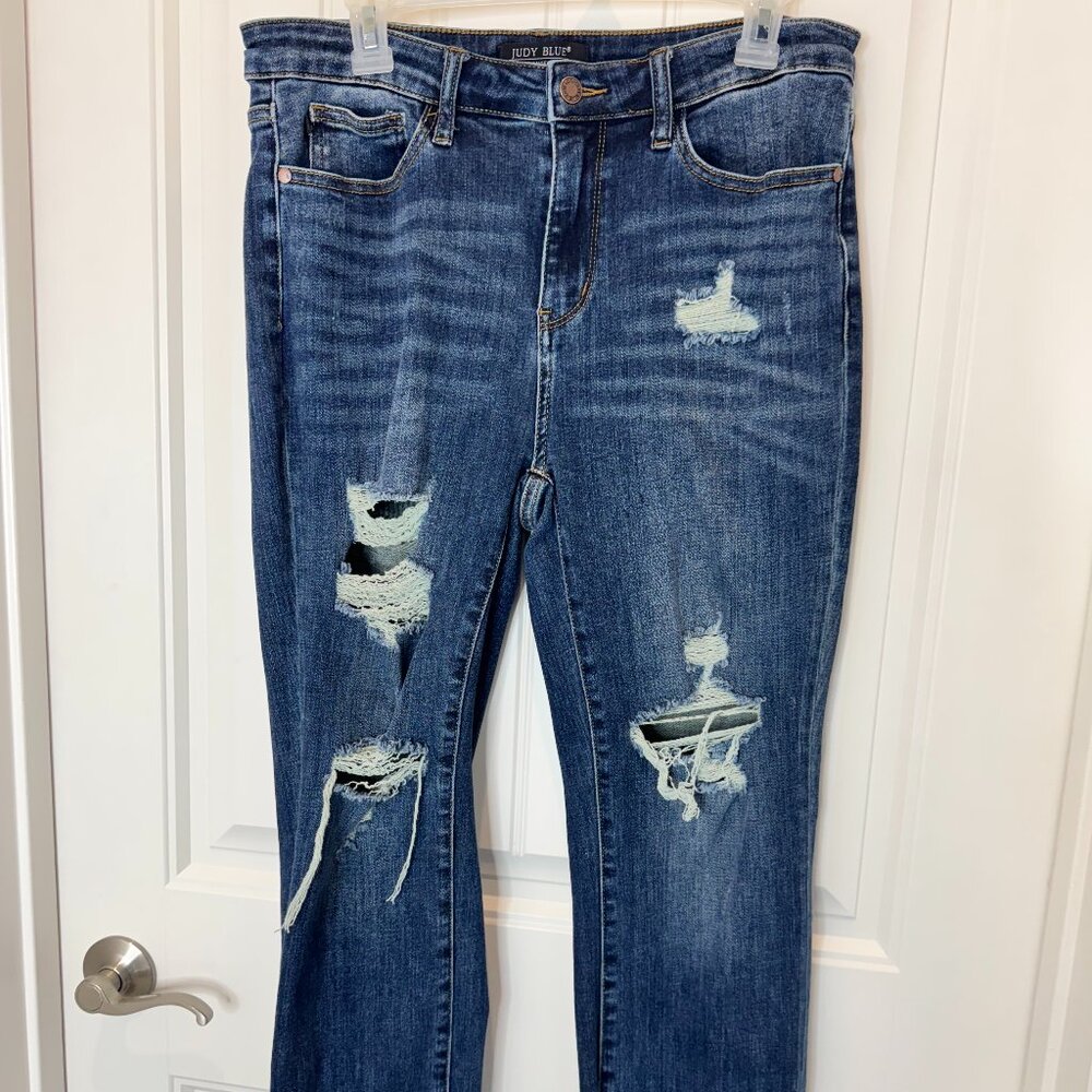 JUDY BLUE Walnut Creek Mid Rise Cropped Straight, Size 13/31 Women's
